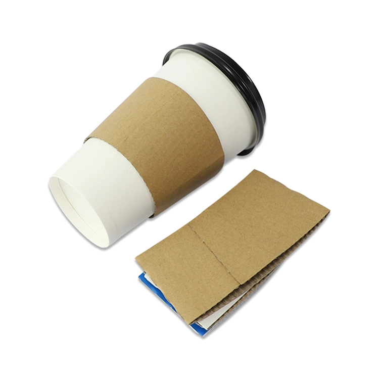 Disposable Heat Proof Blank Paper Cup Sleeve 12oz 16oz Applicable