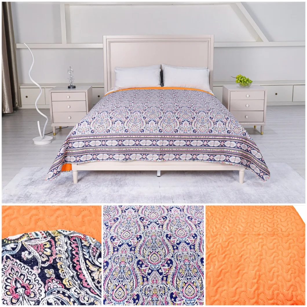China Supplier Wholesale Cheap Price Bed Inner Down Alternative Bedding King Size Quilted Bedspreads Embossed Bedspread