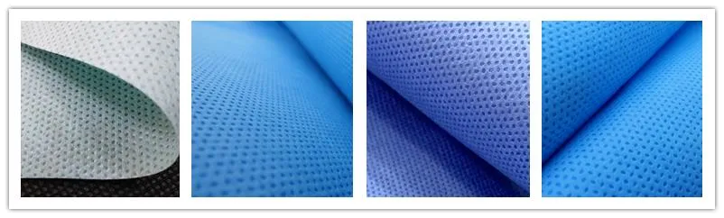 Hospital 45 GSM SMS Non Woven Fabric SMMS Medical Non-Toxic Breathable Nonwoven for Disposable Coverall/ Protective Clothing