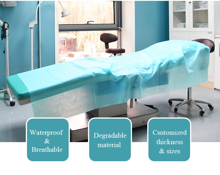 OEM Medical Supply Disposable Free and Available Without Ethylene Oxide Sterilization Waterproof Hygiene Nonwoven Surgical Hospital Bed Sheet