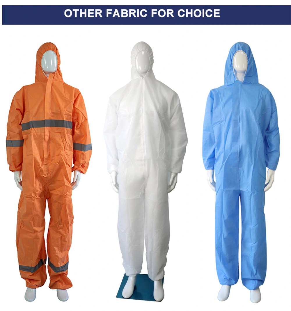 CE Certified Liquid Resistant Protective Clothing Disposable Coverall Industry Safety Clothing Chemical Protective Suit