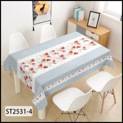 Wholesale Waterproof, Oil-Proof Easy Clean Rectangle Customized for Family Restaurant Table Cloth
