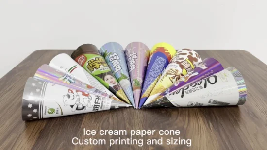 Disposable Ice Cream Paper Cone Sleeve