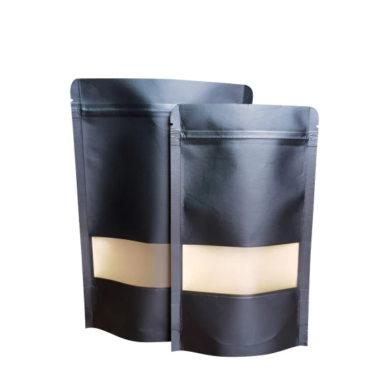 Custom Printed Biodegradable Zip Lock Stand up Packaging Pouch Zipper Waterproof Kraft Paper Bag for Coffee Bean, Tea, Pet Food