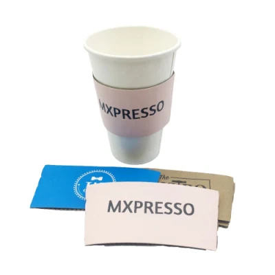 Wholesale Custom Logo Printed Disposable 12oz 16 Oz 20oz Hot Coffee Insulated Paper Cups Packing Sleeves