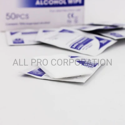 Anti-Bacterial Alcohal Prep Pads Phone Cleaning Hand Wet Wipes Non-Woven Fabric Large Size for Household Restaurant